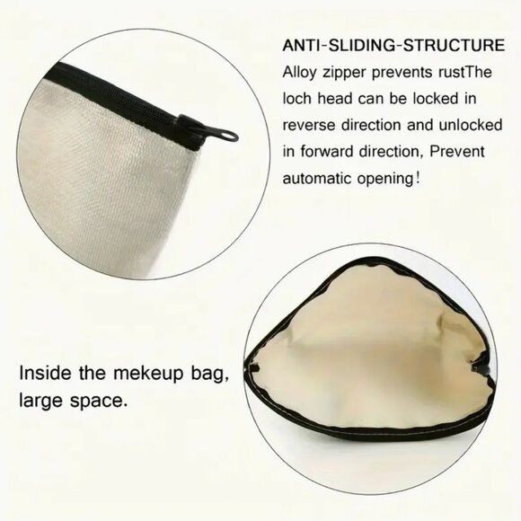 Bee Canvas Cosmetic Bag, NEW - Picture 3 of 6